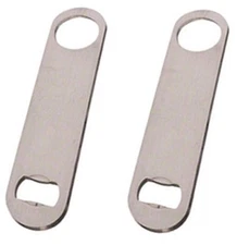 Large Flat Stainless Steel Speed Bottle Cap Opener Remover Bar Blade set of 2