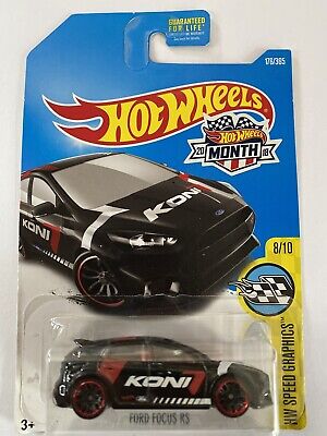 Hot Wheels Short Card HW Speed Graphics Ford Focus RS Black #176//365