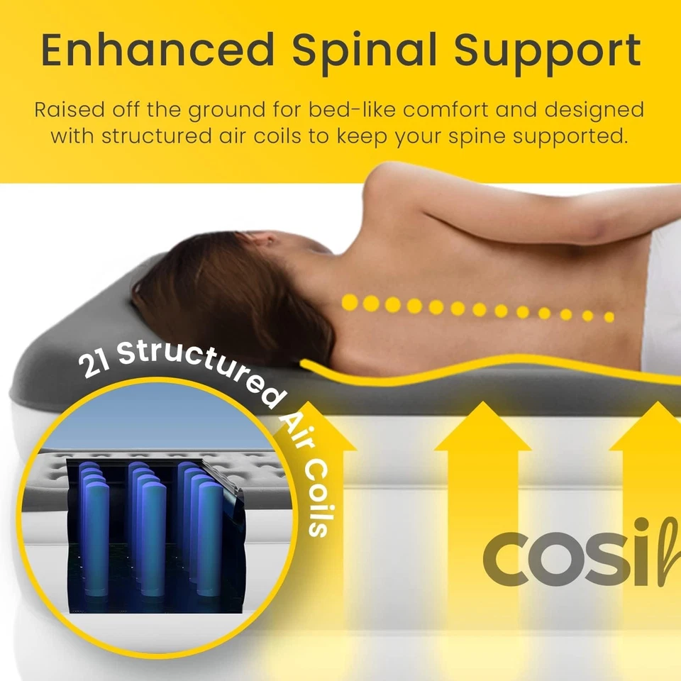 Cosi Home® Single Sized Air Bed - Premium Single Inflatable Mattress - Image 4 of 4