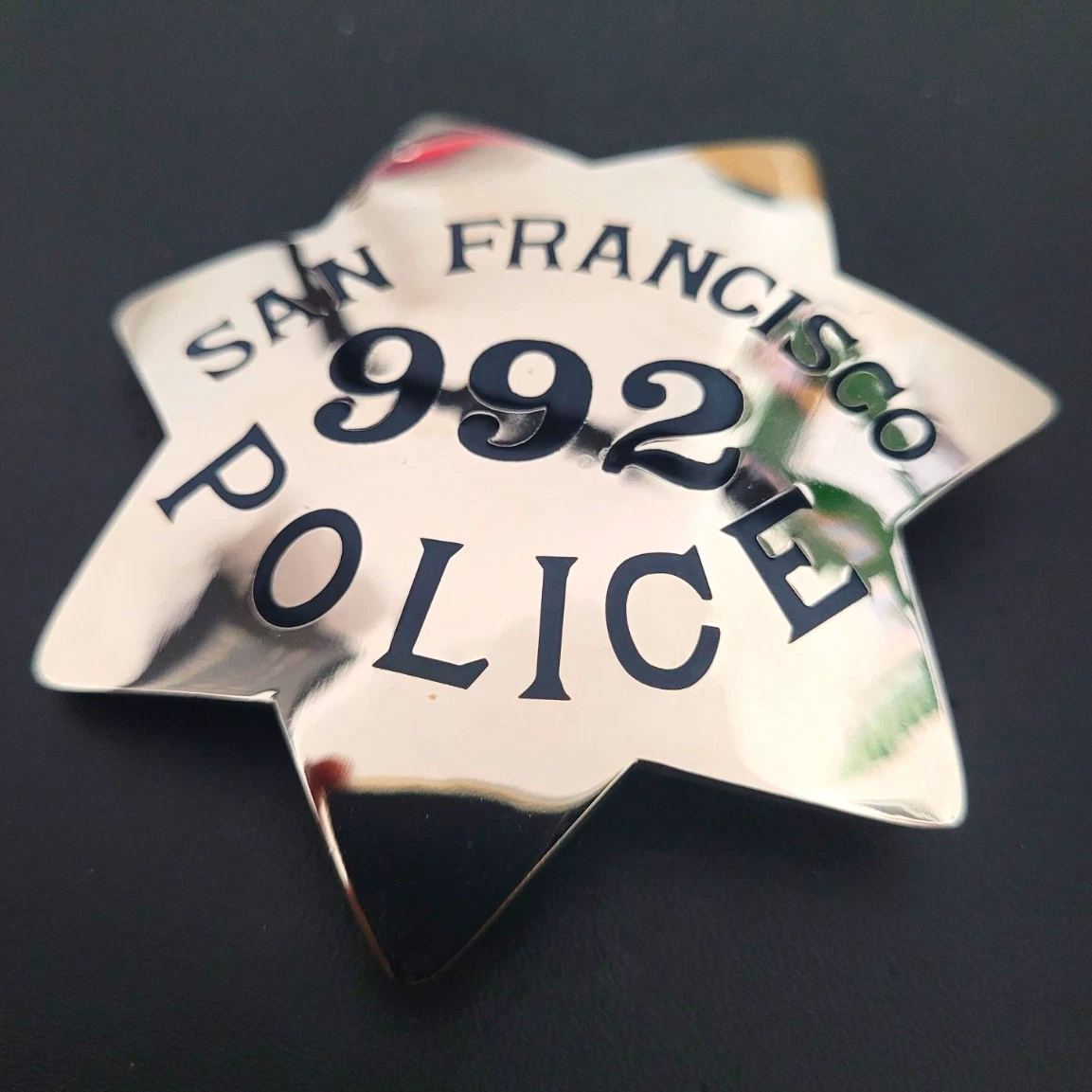 obsolete San Francisco Police badge hallmarked and dated