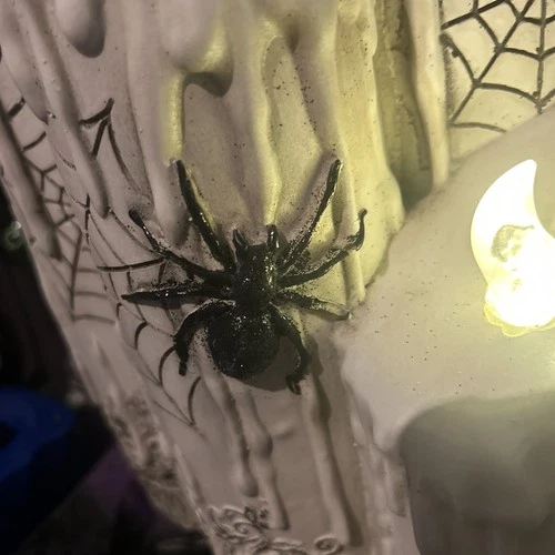 Cool Led Lighted Spiderweb Candles Halloween Gothic Decor image 13