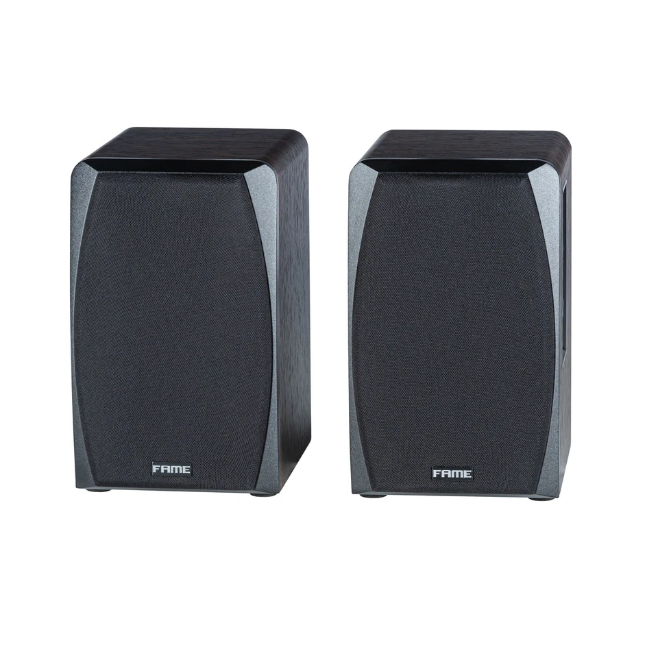 FAME Monitores de Estudio Compactos 4" Bluetooth, 150W RMS, 3 Vías, Negro