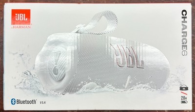 JBL Charge 6 Portable Waterproof Bluetooth Speaker - White - New