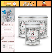 3-Pack Cape Cod Metal Polishing Tin Bundle 12 Polishing Cloths, Buffing Cloth