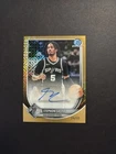 2025-26 Bowman Stephon Castle Gold Mojo Refractor Autograph #'d 24/50
