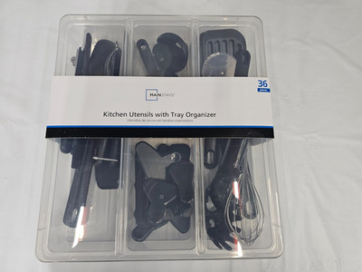 36 Piece Kitchen Gadget Set with Kitchen Cooking Utensils, and Drawer Organizer