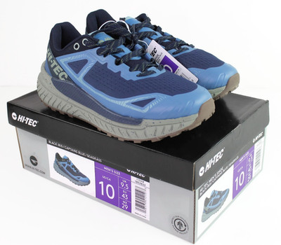HI-TEC Men's Trail Breathable Mesh Lining Shoes ~ Blue ~ Size 10 NEW w/Box