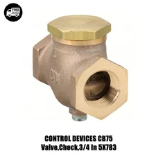 "CONTROL DEVICES CB75 Valve,Check,3/4 In 5X783 "