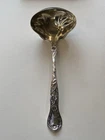 Gorham Marguerite Sterling Silver Gravy Ladle Gold Wash 7in Monogram M