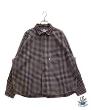 KEBOZ Check shirt Size: S Brown Men