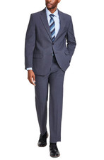 Nautica Men  s Suit 42R 40x32 Charcoal Modern Fit Bi-Stretch Tapered NWT