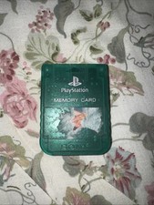 Sony PlayStation 1 Memory Card Emerald Green PS1 PS2 Genuine SCPH-1020 1MB OEM