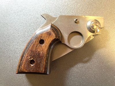 Vintage Lawman Gun Shaped Knife. Made In Taiwan