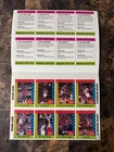 1990 McDONALD'S TIPS FULL UNCUT SHEET WITH 8 MICHAEL JORDAN CARDS PINK BACKS