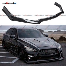 Carbon Fiber Front Bumper Lip Spoiler Splitter For Infiniti Q50 Sport 2018-2024 Carbon Fiber Front Bumper Lip Spoiler Splitter For Infiniti Q50 Sport 2018-2024