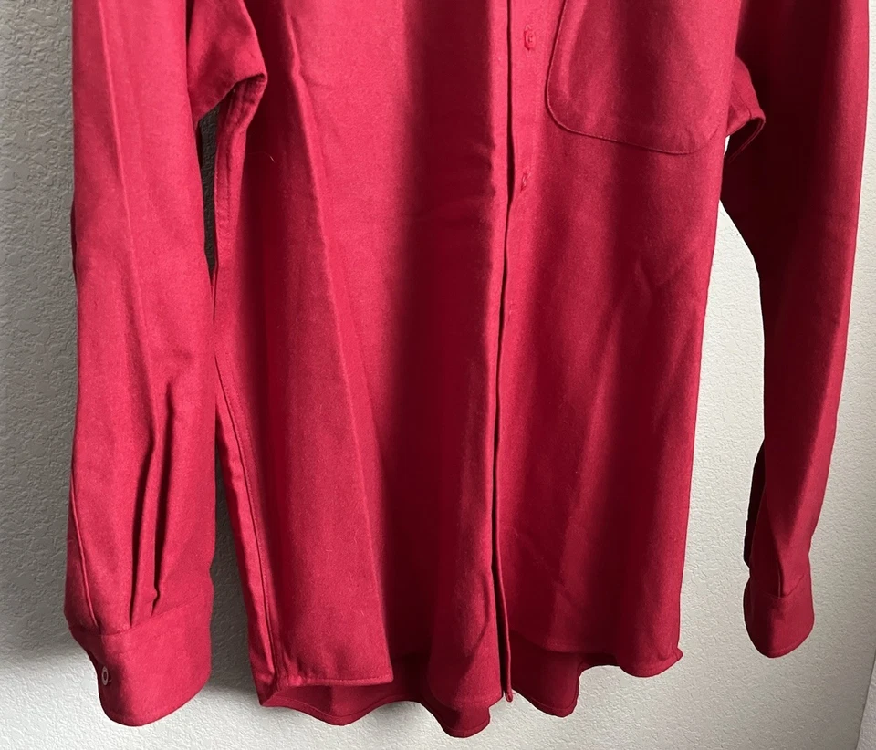 Pendleton Men's L Virgin Wool Fireside Shirt Long Sleeve Button Down - Red - Image 3 of 4