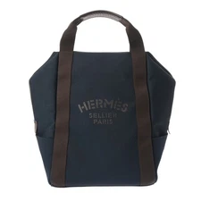 HERMES groom bag pack Blue navy / fu unisex 2WAY bag