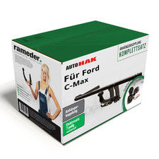 Auto Hak Anhängerkupplung abnehmbar & 7pol TowTec E-Satz für Ford C-Max 03- AHK