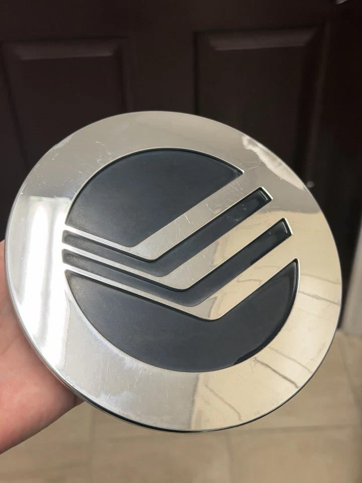 2008-2009 Mercury Sable 18" Alloy Chrome/Black Center Caps 8T5Z-1130-A Set OEM - Image 4 of 4