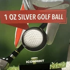 ICONMINT 2023 Samoa 1 oz Silver Golf Ball White Enamel Collectible - 950 mintage