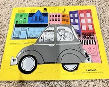 Vintage Playskool Wood Puzzle Family Drive VW City Candy  Toy Store 14 Pieces