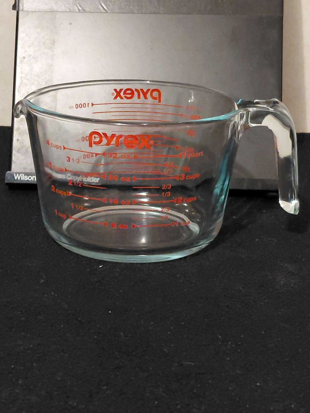 Vintage Pyrex 4 Cup 32oz Glass Measuring Cup Red Letter 1 Qt USA Lot 767