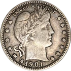 1901-P Barber Quarter - Choice+