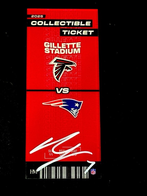 Bijan Robinson Signed Commemorative Ticket /10 Atlanta Falcons Metabilia COA