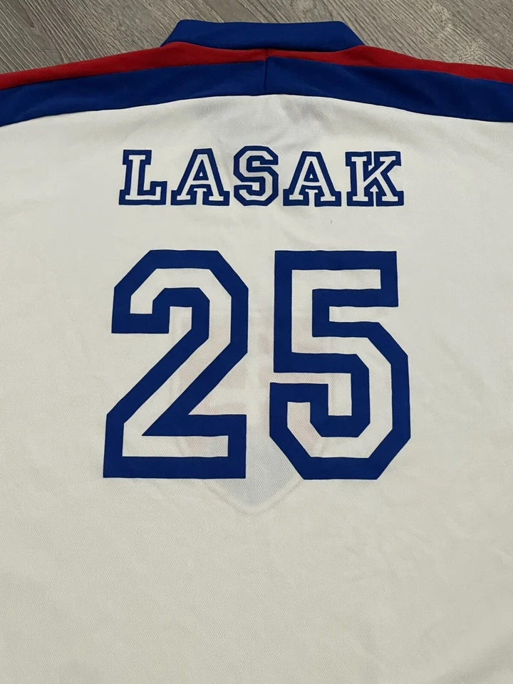 Camiseta deportiva rara vintage 2002 Jan Lasak Eslovaquia Hockey Ritta para hombre (talla XL) Foto 3 de 4