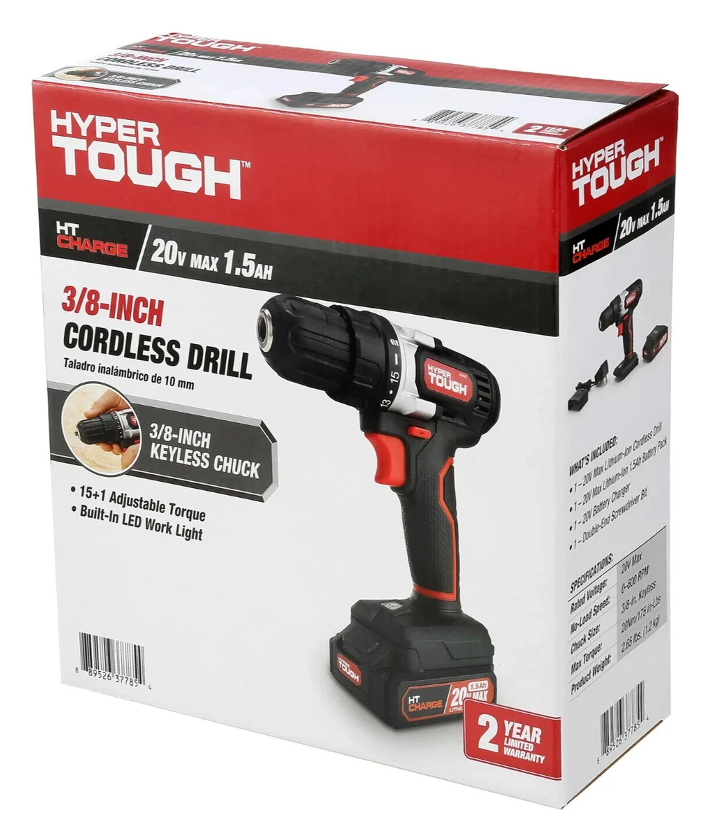 Hyper tough 2025 drill 20v battery