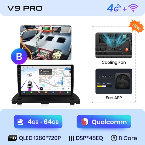 Qualcommchip für Volvo XC90 2004-2014 CarPlay Android 13 Autoradio GPS NAVI 64G - Bild 3 von 15