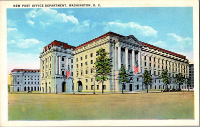 Postcard New Post Office Washington DC Linen Unposted