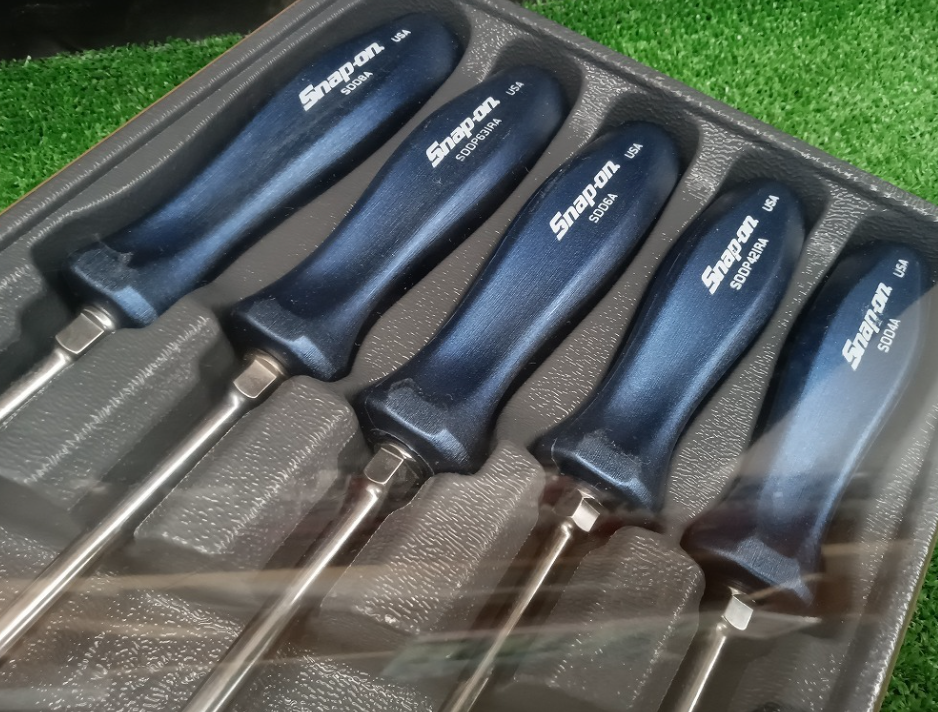 Snap-On SDDX70AMB Screwdriver 7-piece Set Blue Unused In Storage