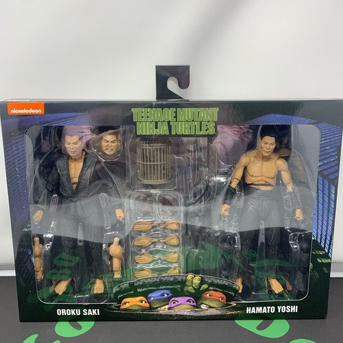 Figurines NECA TMNT - Oroku Saki & Hamato Yoshi - Les Tortues Ninja - NEUVES