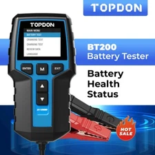 TOPDON BT200 Car Battery Tester 24V 12V Load Tester Charging System Analyzer