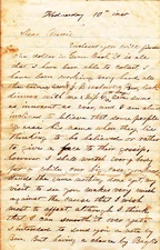 Antique personal letter (approx 1862 - 1870)