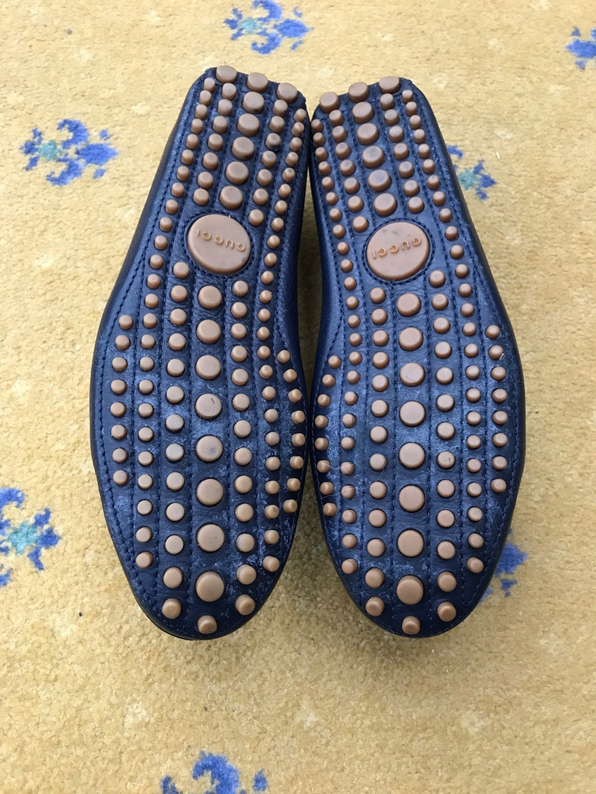 Gucci Leather Horsebit Web Blue Red Shoes Loafers Drivers Mens US 9 UK 8.5 42.5 thumbnail 10