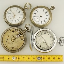 4x Men's Pocket Watch no fusee duplex no gold wrist no repeater no chronograph