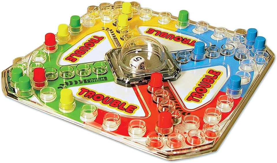 Pop-O-Matic Trouble Juego de Mesa - Juego Familiar Noche Niños Adultos Original Clásico Foto 4 de 4