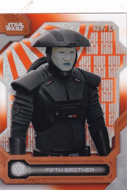 2024 Topps Star Wars High Tek Fifth Brother 20/25 Orange Refractor #36