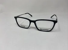 REVOLUTION EYEWEAR LINCOLN BLACK SILVER 55/18/140 FLEX HINGE EYEGLASSES !E65