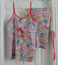 Nick and Nora Seashells and Coral 90 Cotton 5 Spandex Cami Pajama set