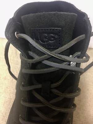 UGG Mens US SZ 14 Chukka Ankle Boots Charcoal Black Leather  display picture 1