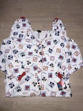 Vtg Disney Mickey Unlimited One Piece Pajama 100 Cotton Flannel NWT Sz Large