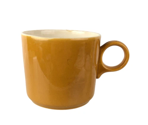 HTF VTG Homer Laughlin Fiesta Harvest Gold Coffee Mug Cup Ironstone 1969 WOW!