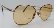 Vintage Kenmark Gold Brown Oval Metal Sunglasses FRAMES ONLY