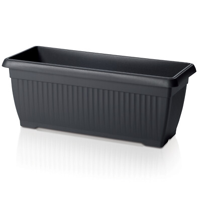 FIORIERA vaso RETTANGOLARE MATHERIA Colore TERRA LAGUNA in plastica CON RUOTE 80CM VECA