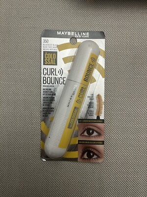 ONE MAYBELLINE THE COLOSSAL CURL BOUNCE MASCARA (350 BLACKEST BLACK 0.33 FL OZ)