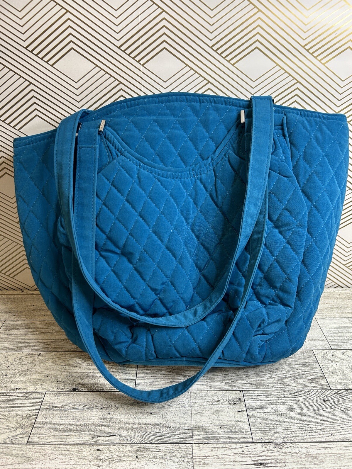 NWOT Vera Bradley Glenna Bahama Bay Blue Microfiber Shoulder Hobo Bag