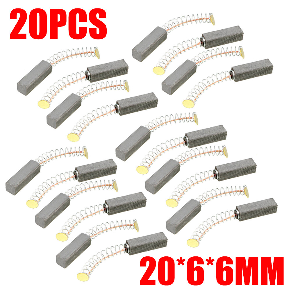 Buy 2pcs 20mm X 6mm X 6mm Carbon Motor Brush Spring Coil Copper Wire Electric Electrical Electronic Power Brushes Replace Part DC Rotary Tool Online In India - Foto 9